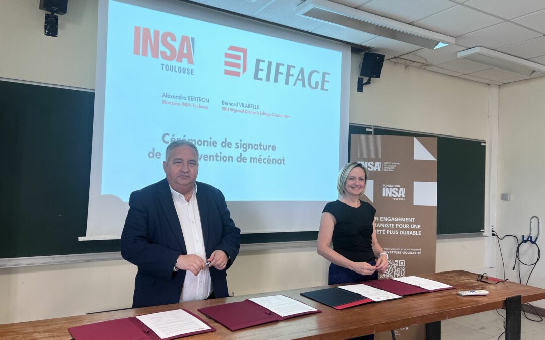 Cérémonie de signature de mécénat avec Eiffage